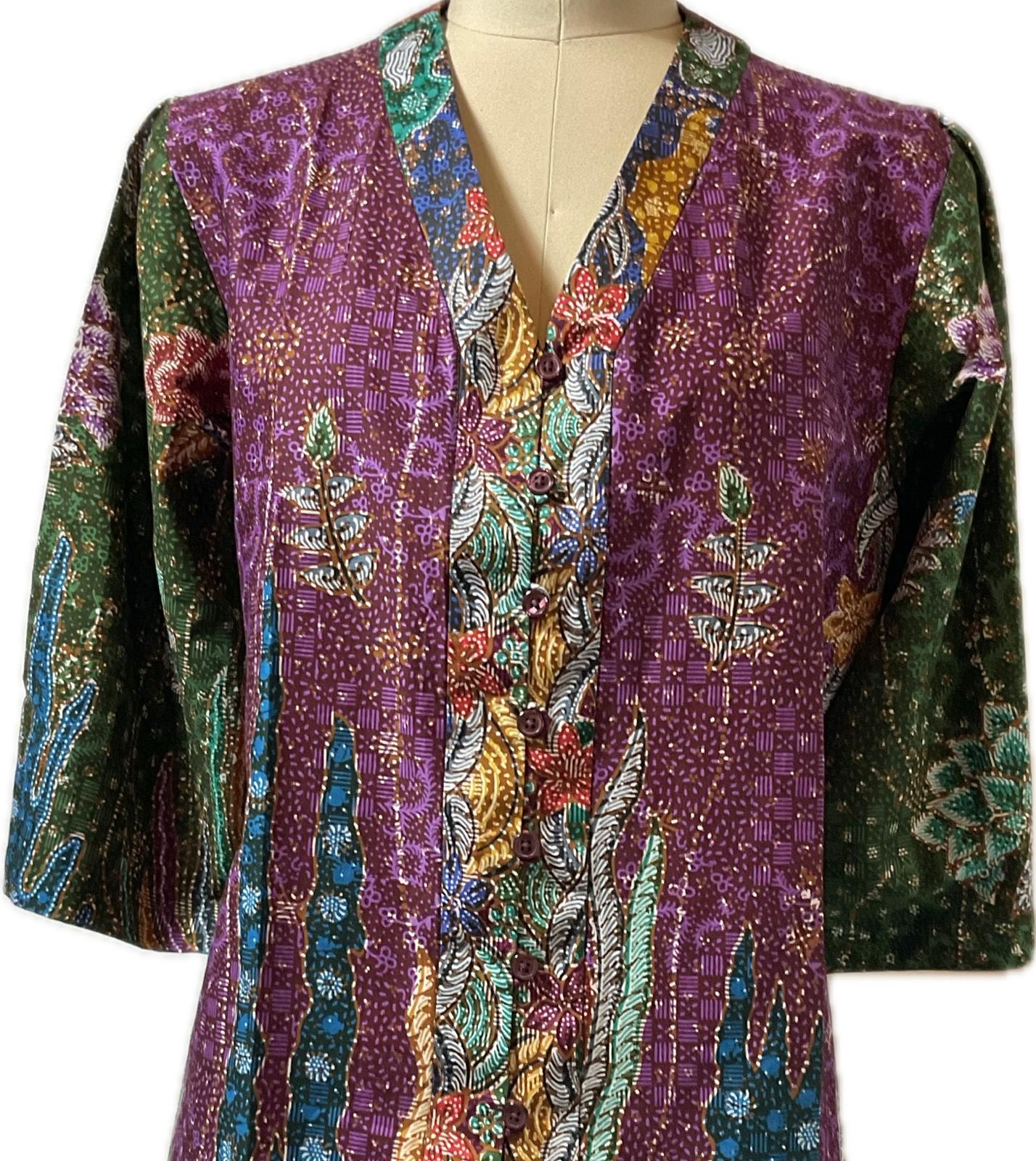 Ladies Batik Top LBT-XL-GREEN-G1111001