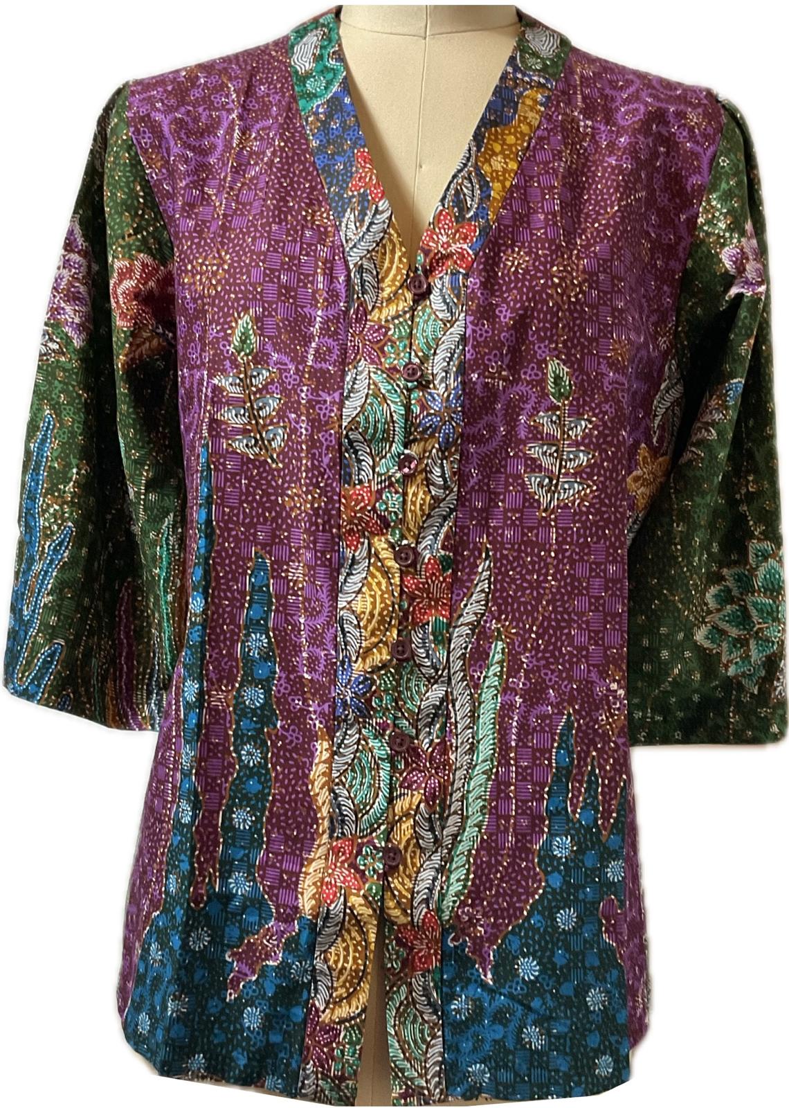 Ladies Batik Top LBT-XL-GREEN-G1111001