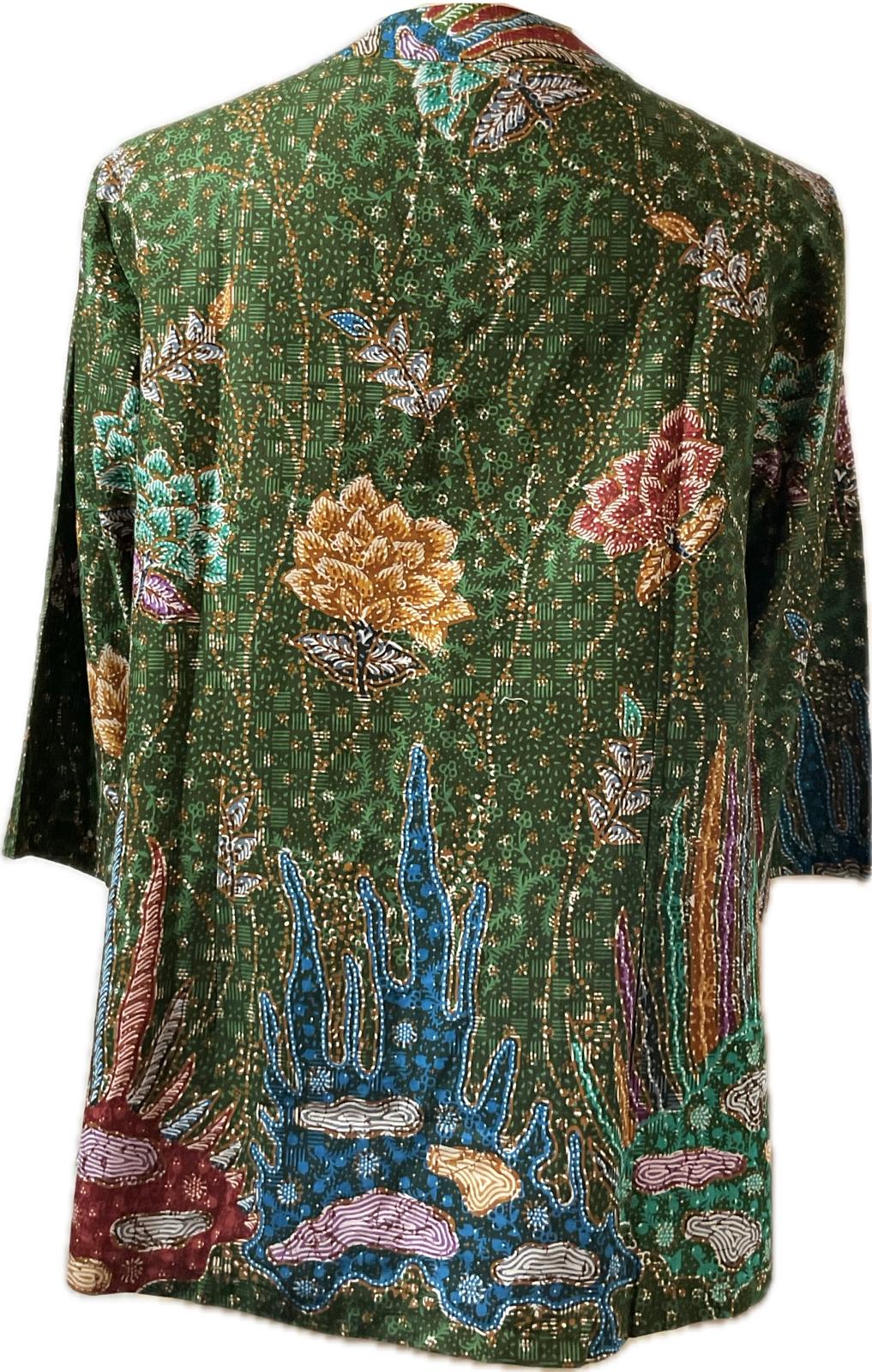 Ladies Batik Top LBT-XL-GREEN-G1111001