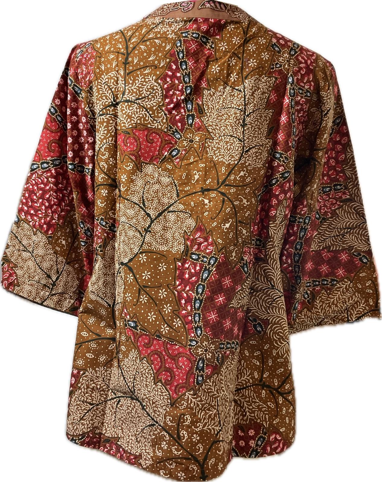 Ladies Batik Top LBT-XL-RED-G1111002