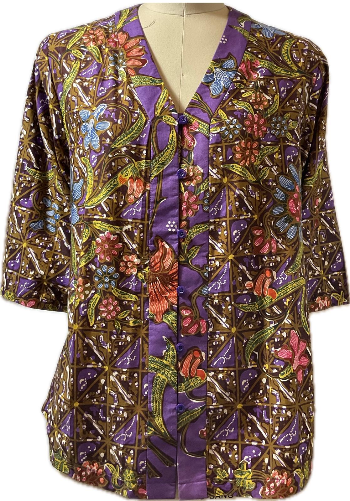 Ladies Batik Top LBT-XL-PURPLE-G1111003