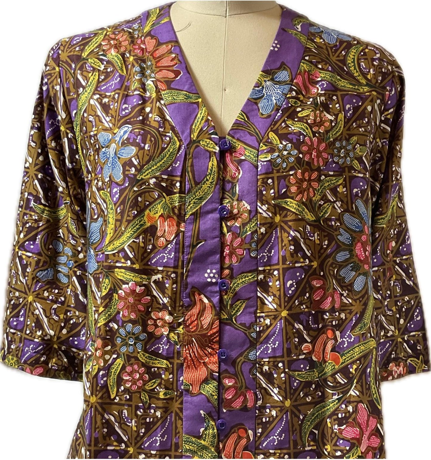 Ladies Batik Top LBT-XL-PURPLE-G1111003