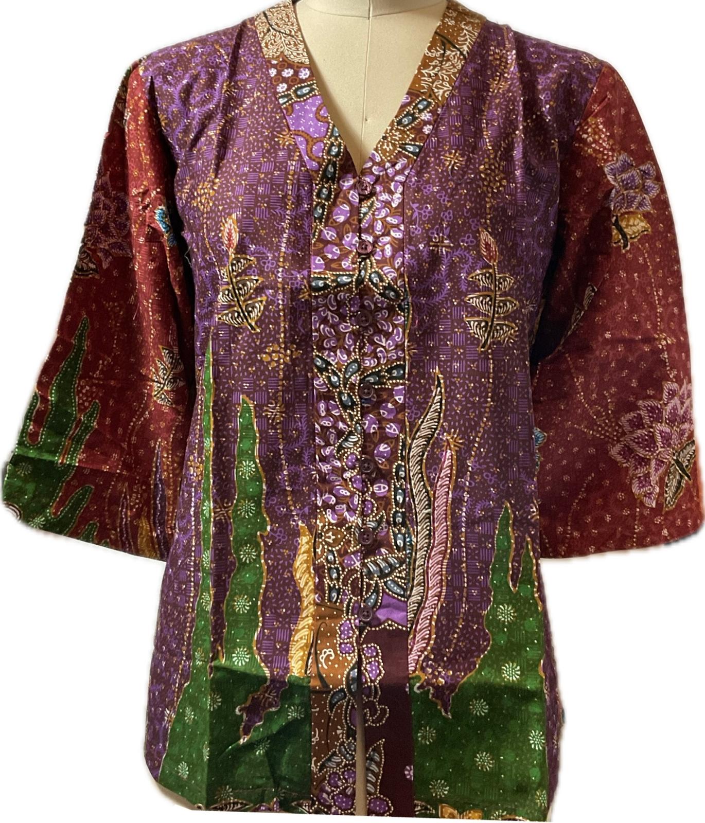 Ladies Batik Top LBT-XL-PURPLE-G1111006