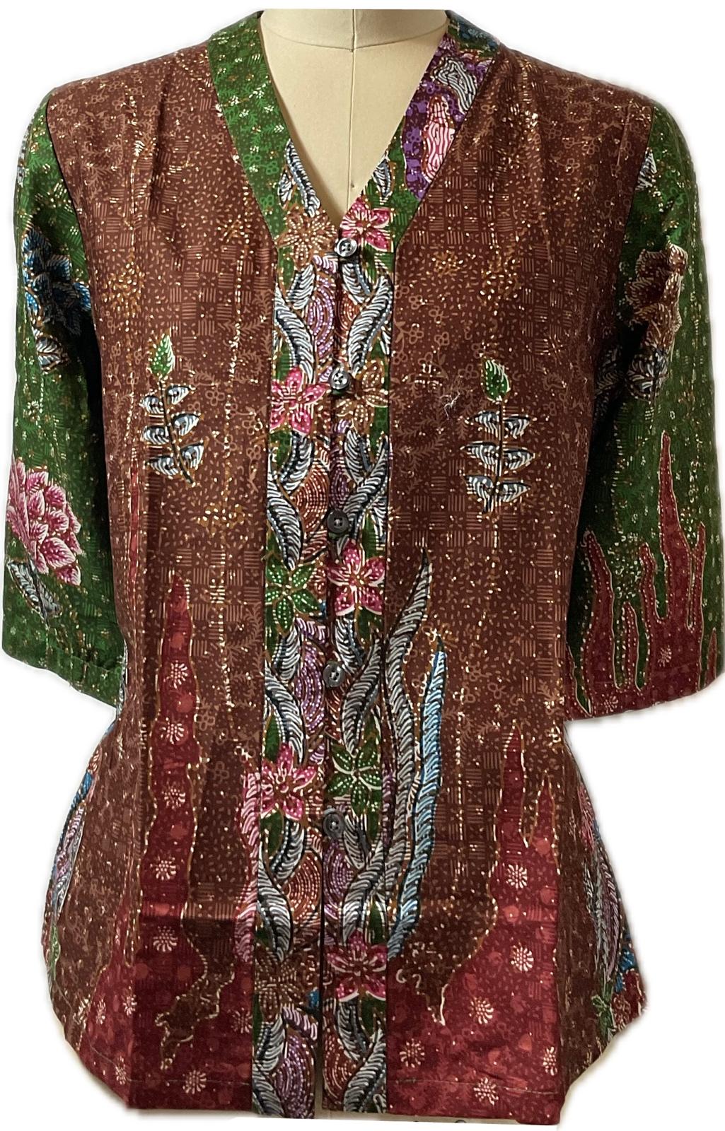 Ladies Batik Top LBT-L-BROWN-G111003