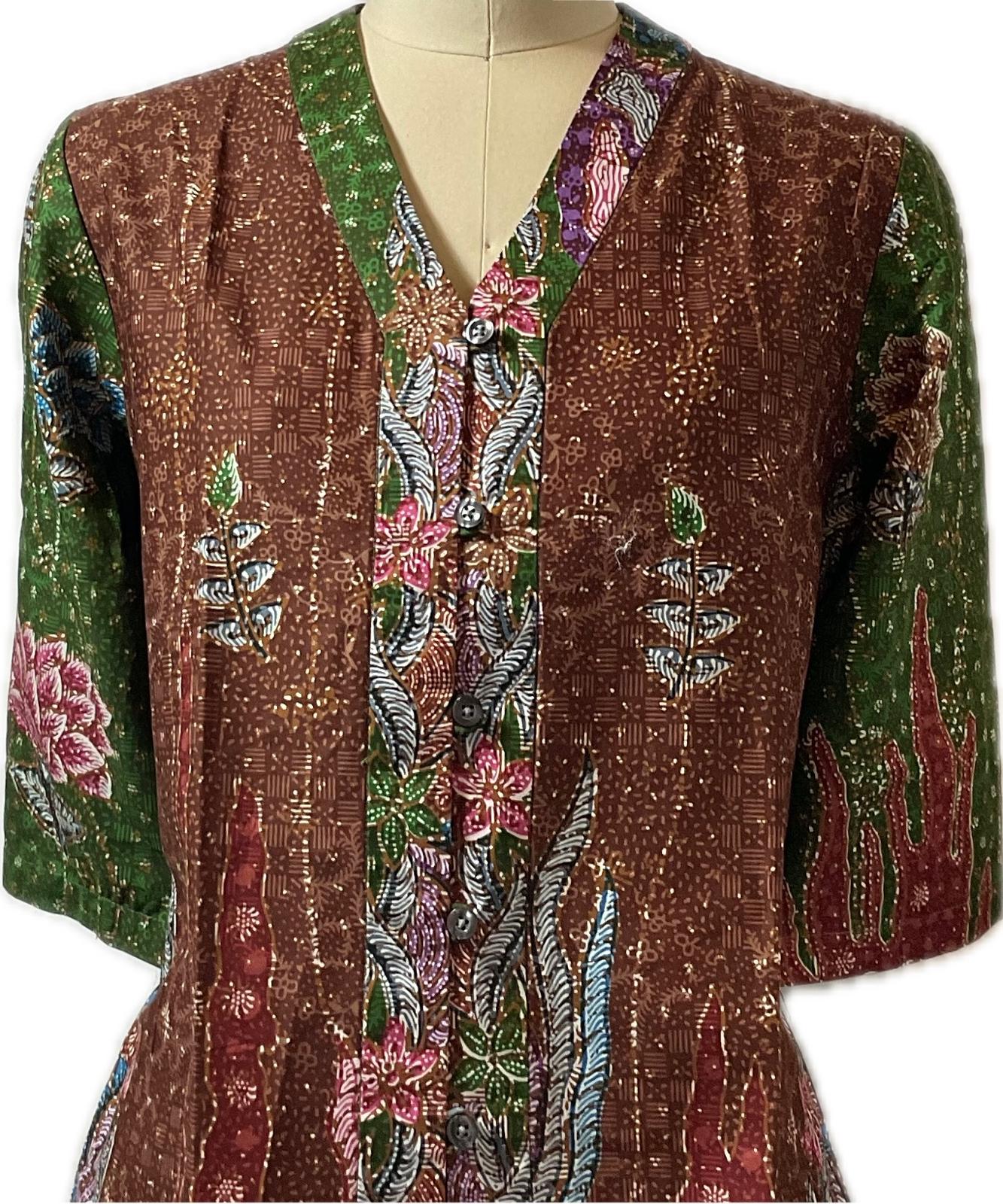 Ladies Batik Top LBT-L-BROWN-G111003