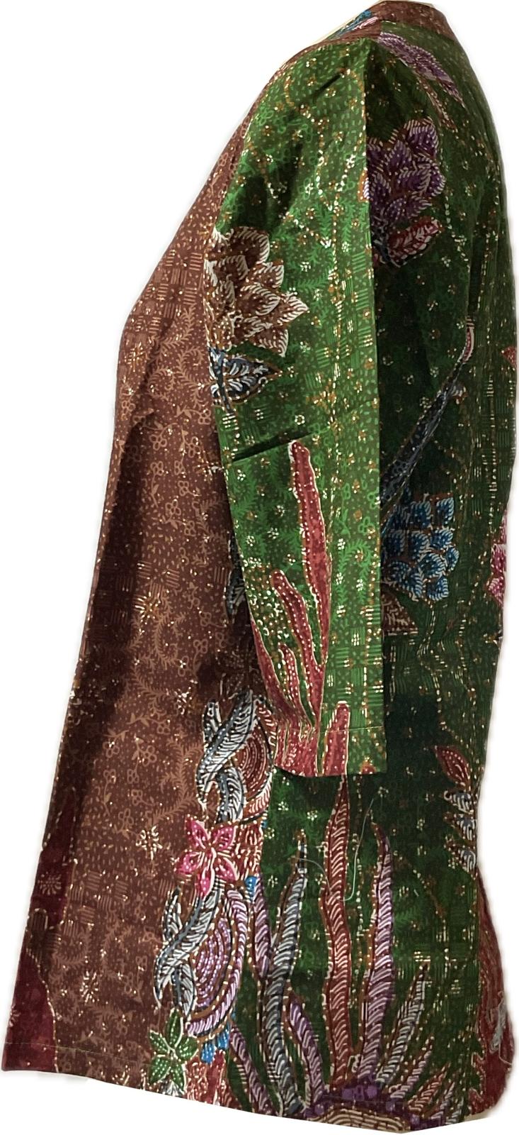 Ladies Batik Top LBT-L-BROWN-G111003