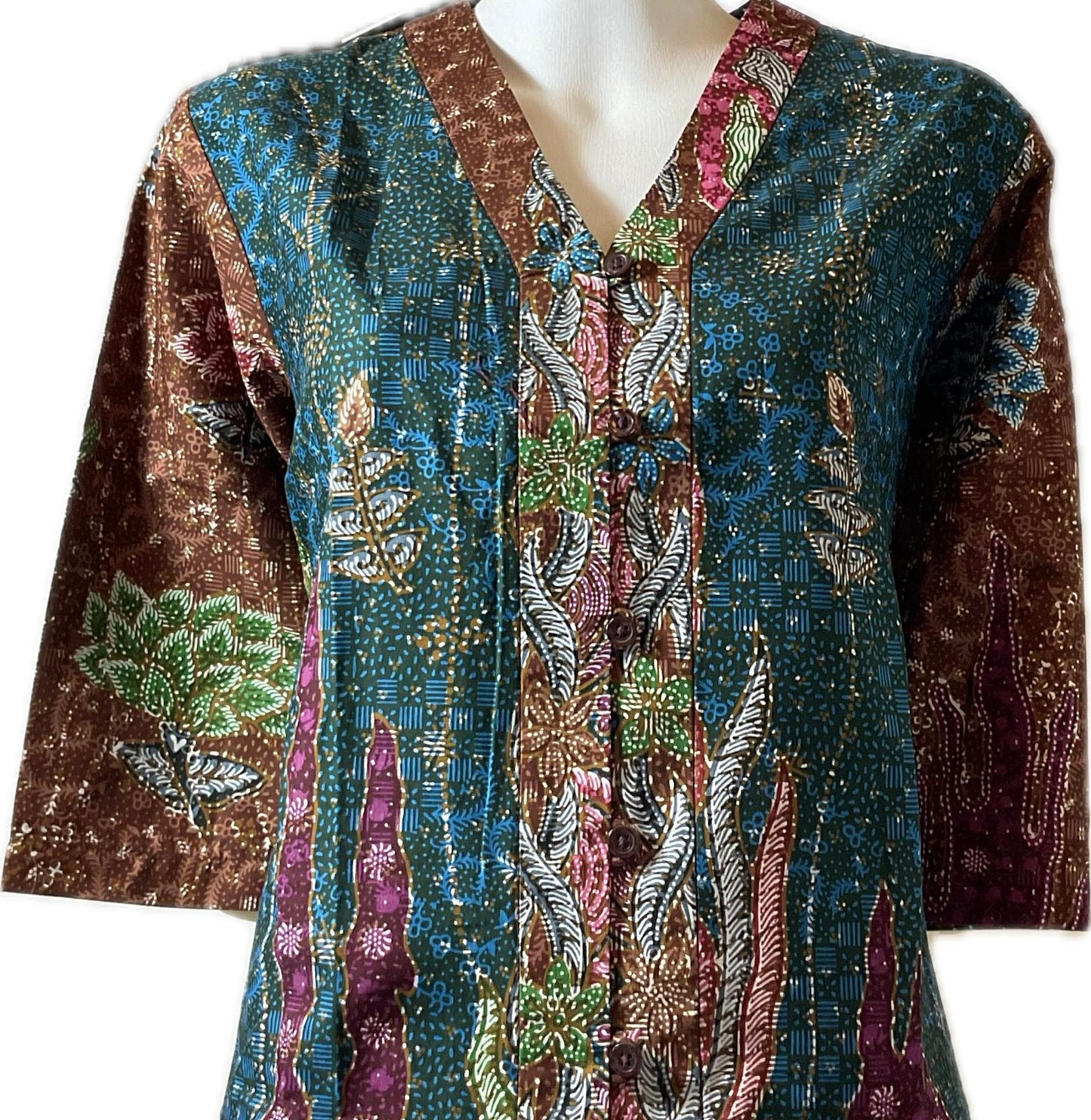 Ladies Batik Top LBT-L-BLUE-G111004