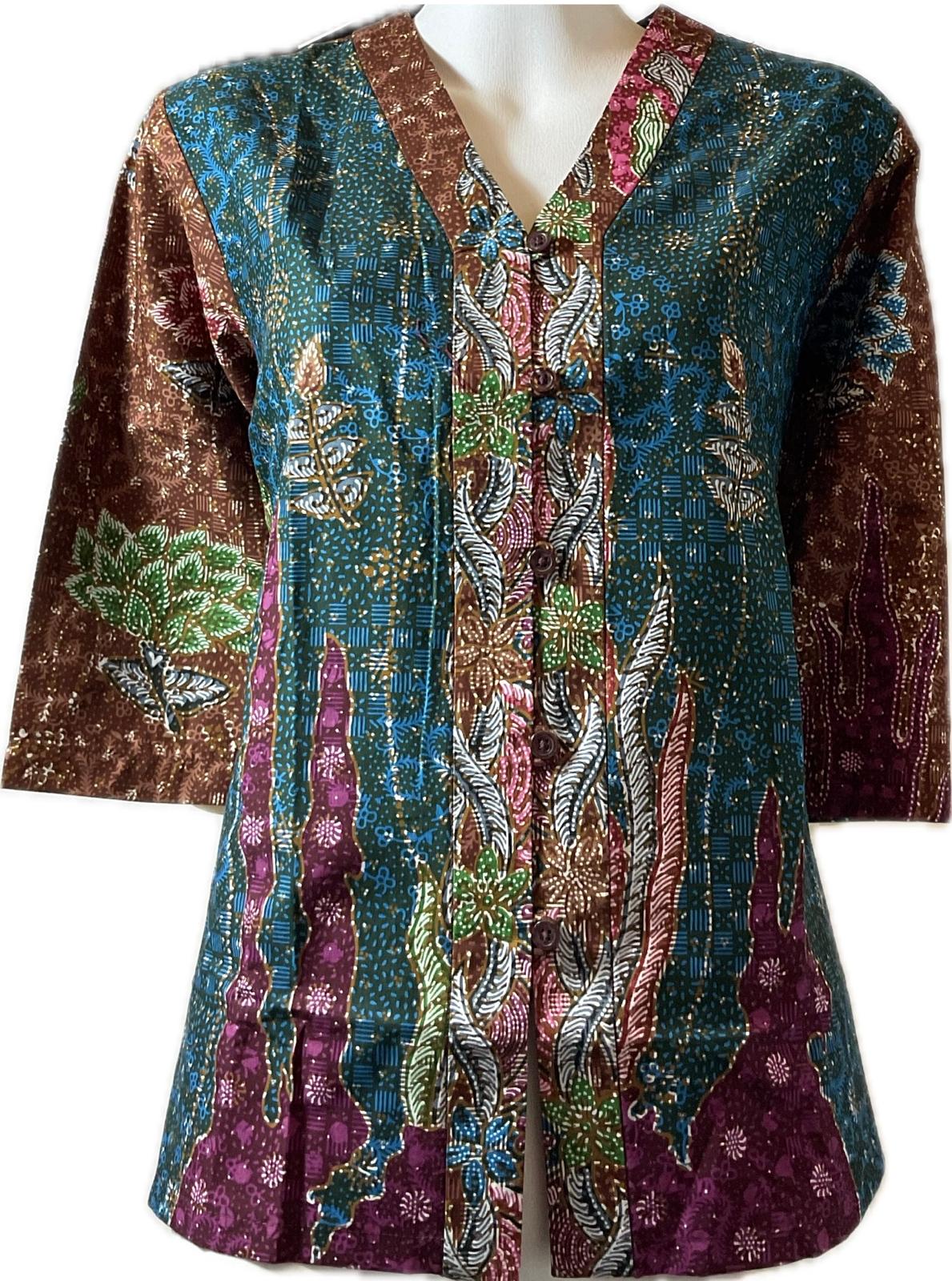 Ladies Batik Top LBT-L-BLUE-G111004