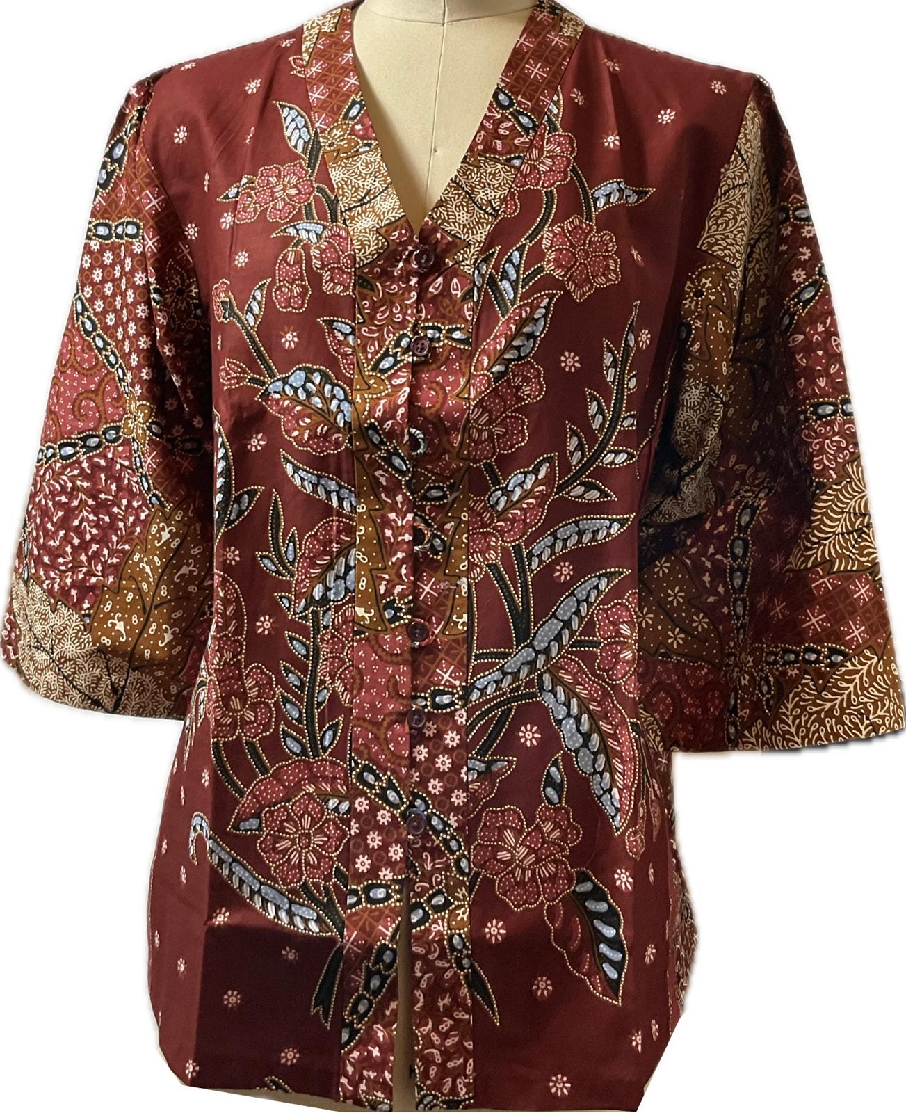 Ladies Batik Top LBT-XXXL-BROWN-G111111003