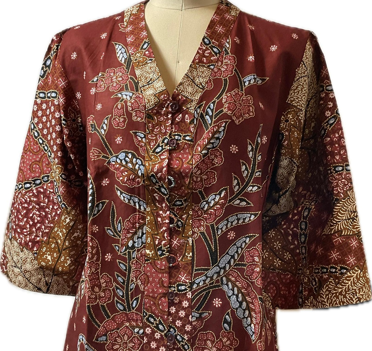 Ladies Batik Top LBT-XXXL-BROWN-G111111003