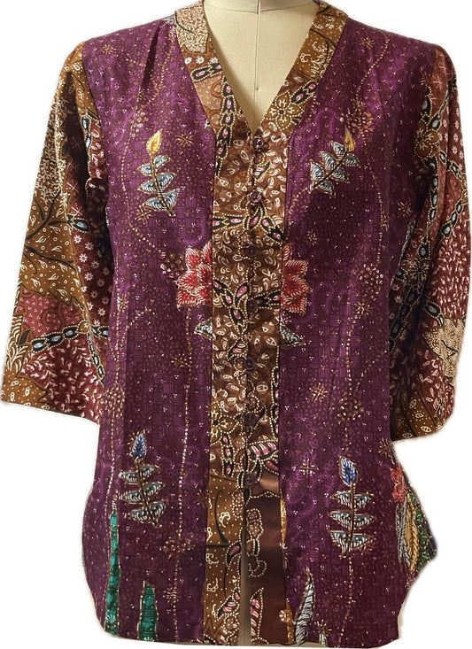Ladies Batik Top LBT-XXL-PURPLE-G11111001