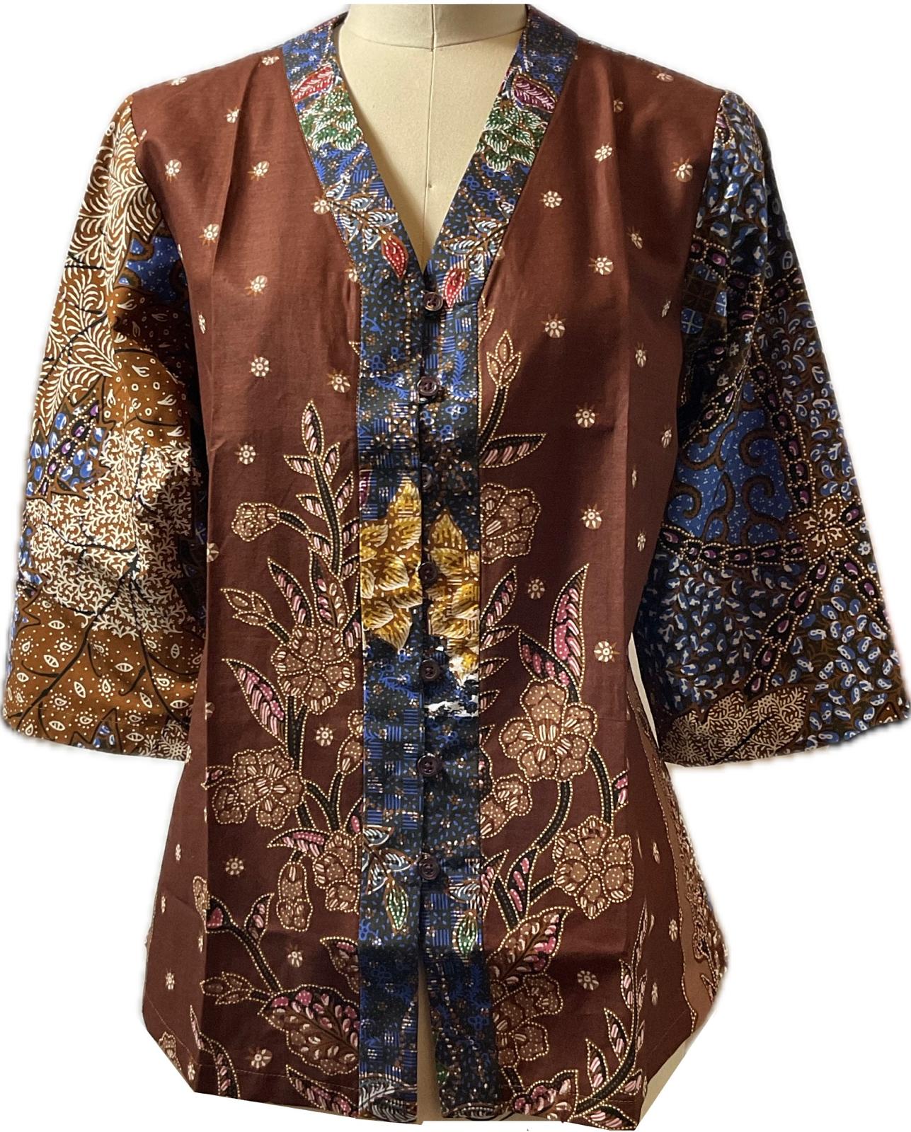 Ladies Batik Top LBT-XXL-BROWN-G11111002