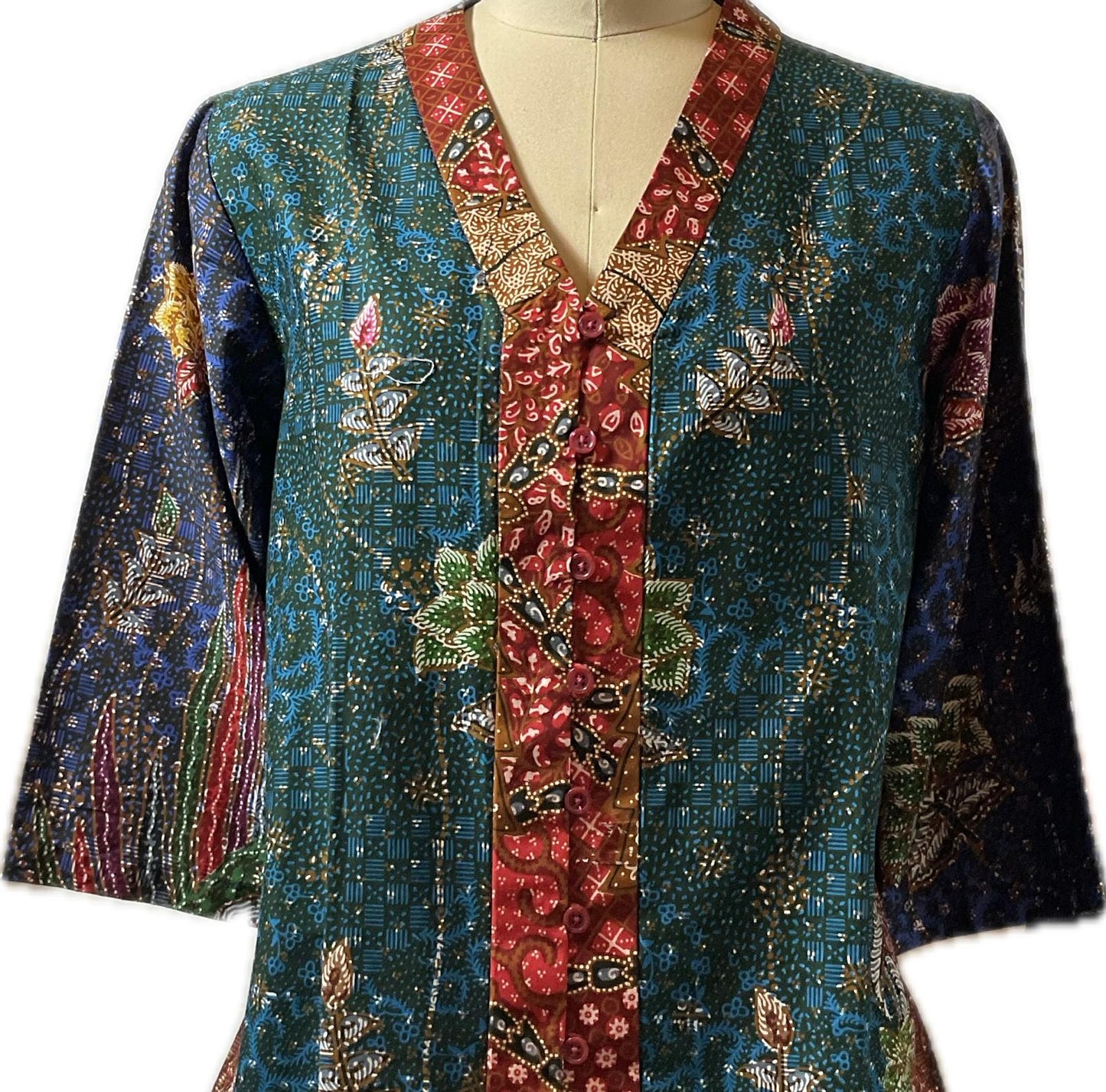 Ladies Batik Top LBT-XXL-BLUE-G11111005