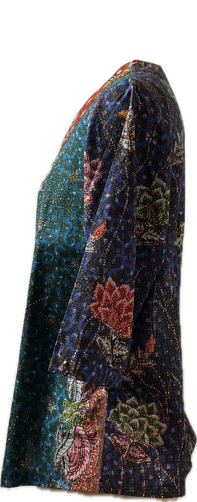Ladies Batik Top LBT-XXL-BLUE-G11111005