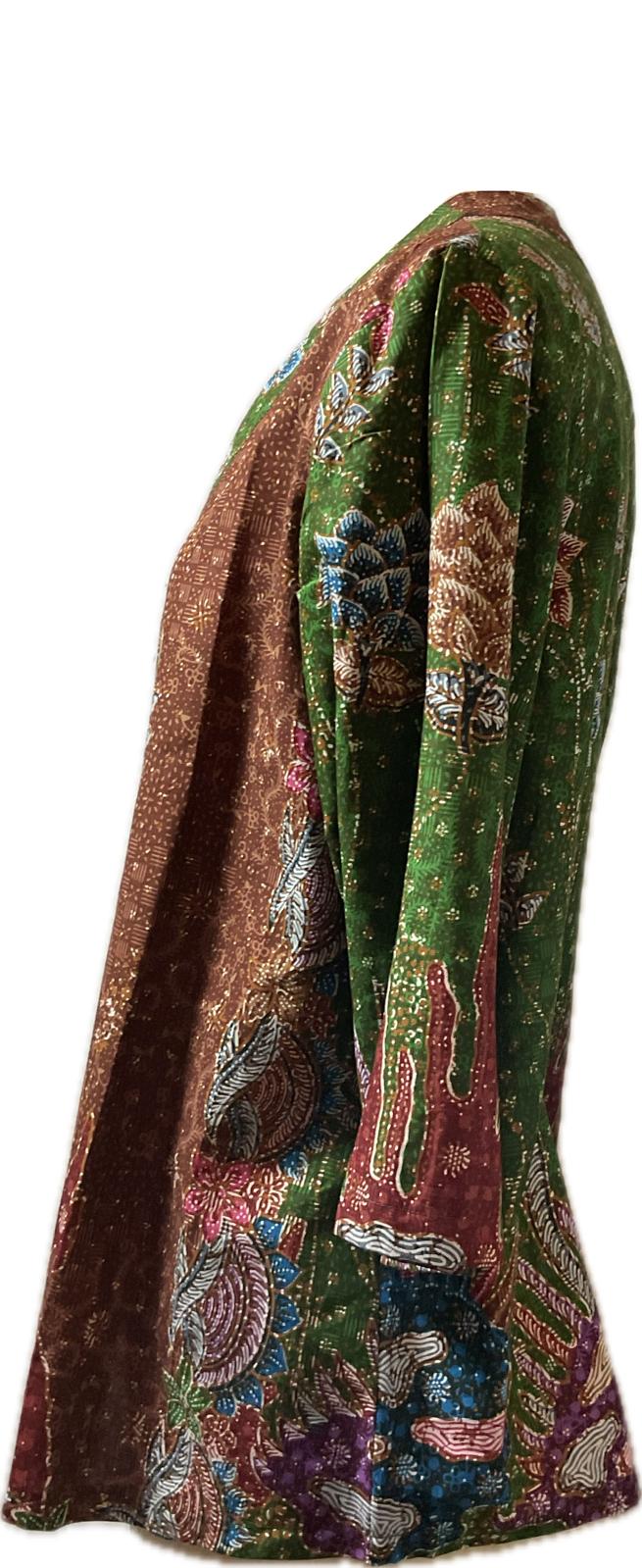 Ladies Batik Top LBT-XXXL-GREEN-G111111001