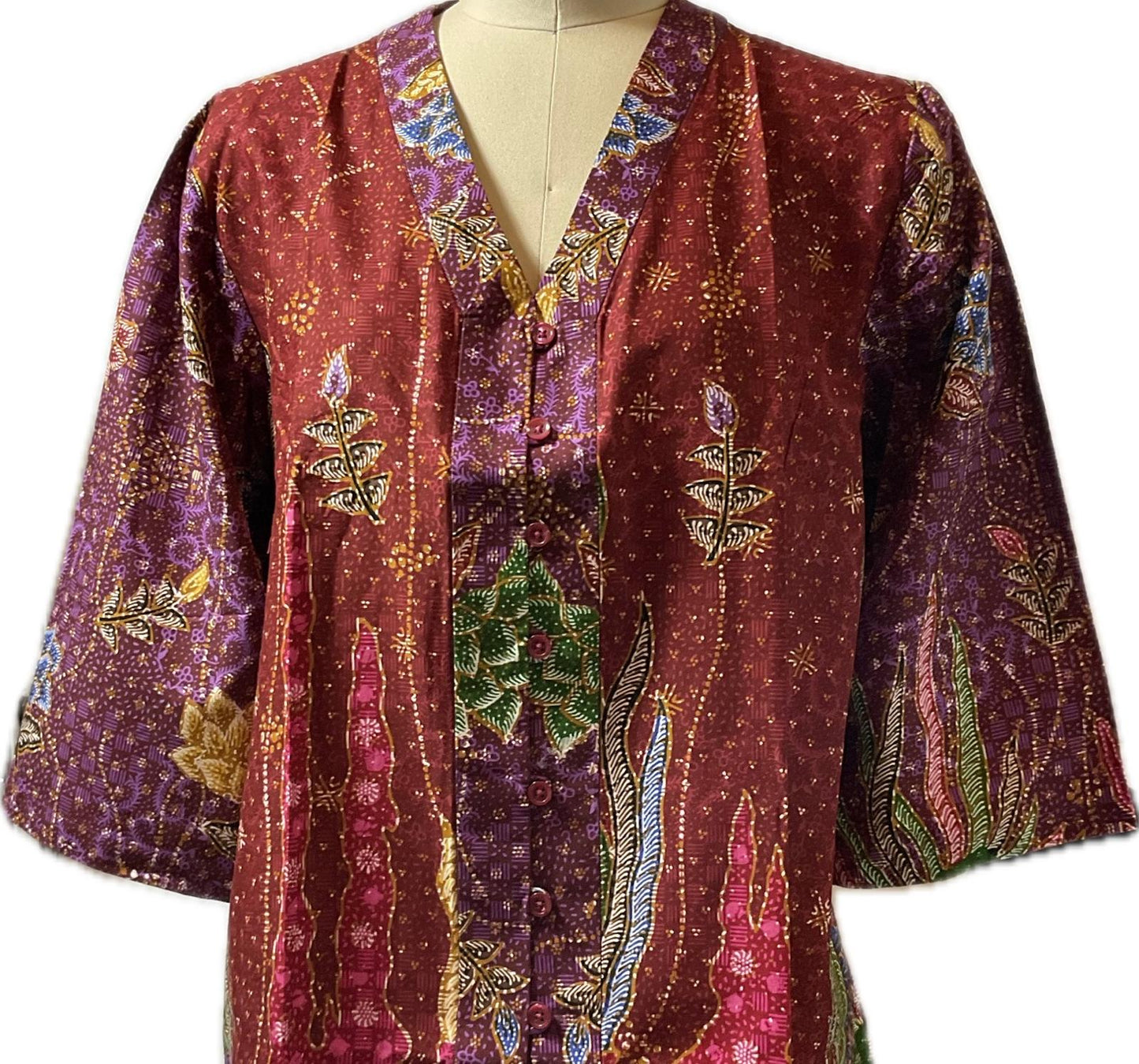 Ladies Batik Top LBT-XXXL-BROWN-G111111002