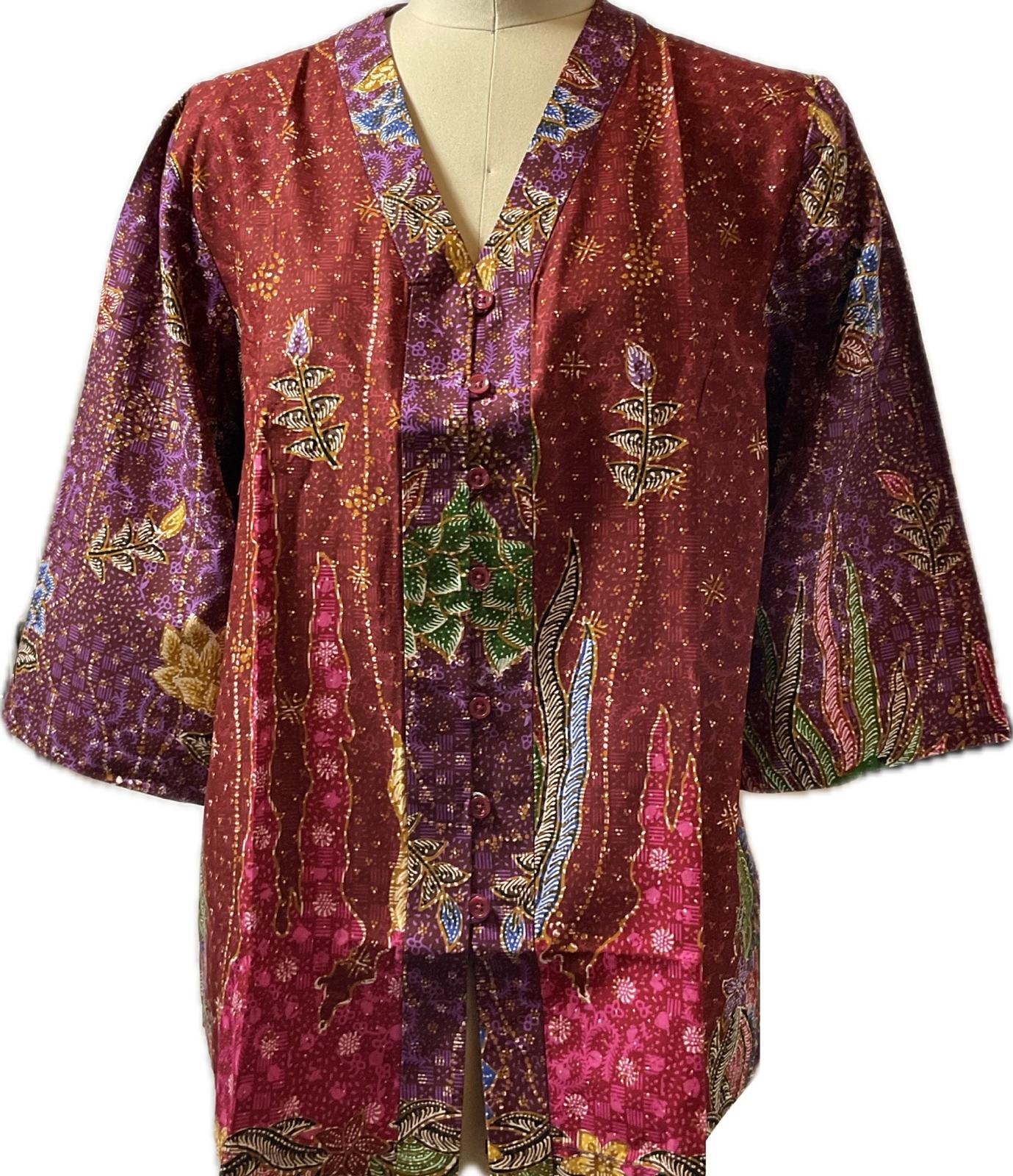 Ladies Batik Top LBT-XXXL-BROWN-G111111002