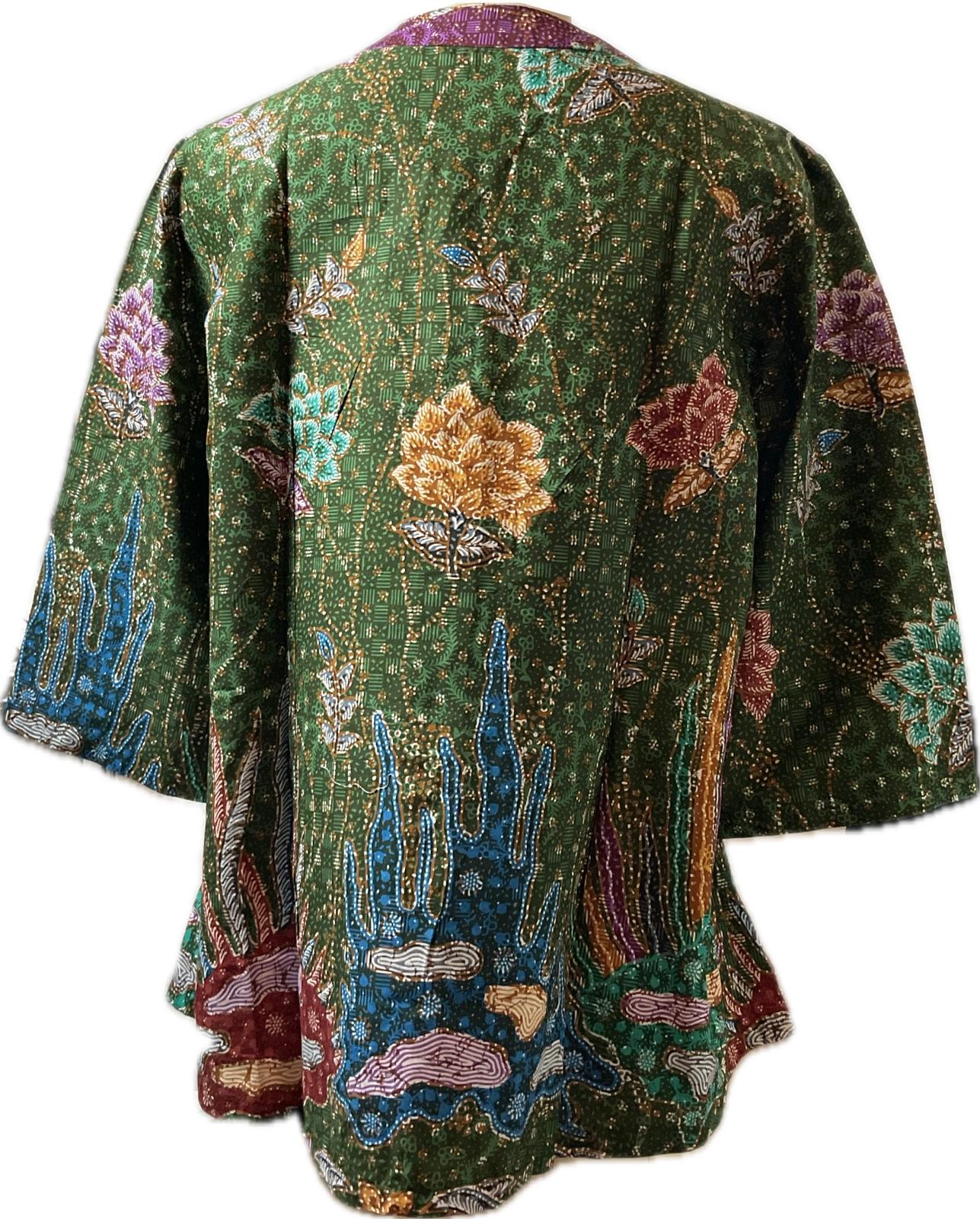 Ladies Batik Top LBT-XXXL-GREEN-G111111004