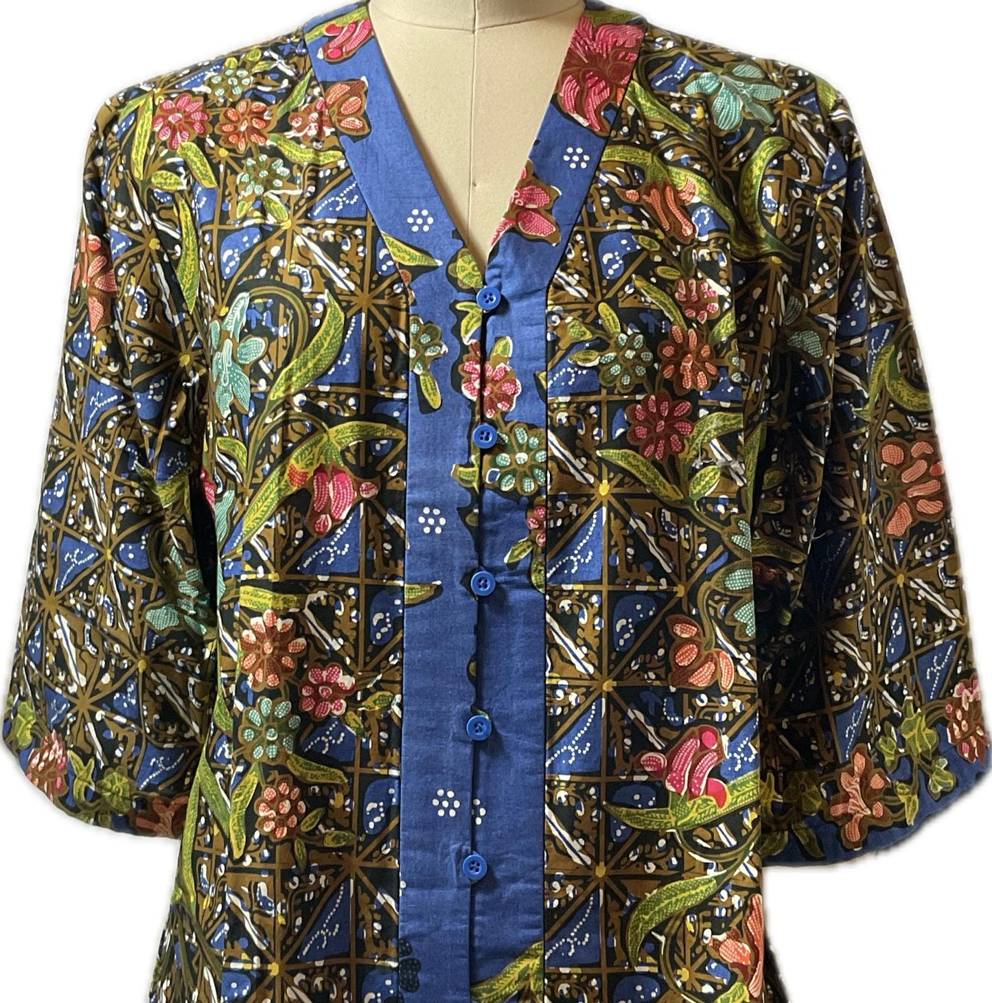 Ladies Batik Top LBT-XXXL-BLUE-G111111005