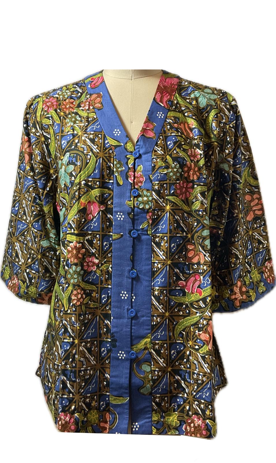Ladies Batik Top LBT-XXXL-BLUE-G111111005
