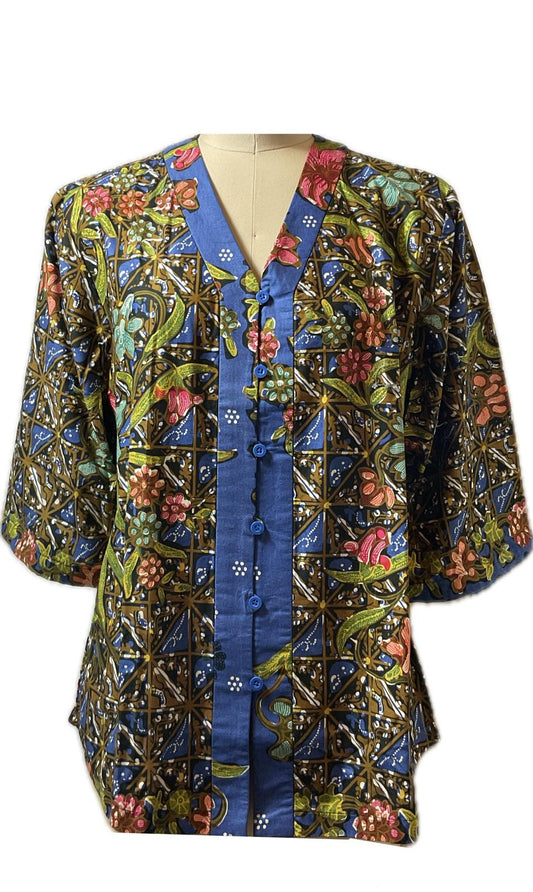 Ladies Batik Top LBT-XXXL-BLUE-G111111005