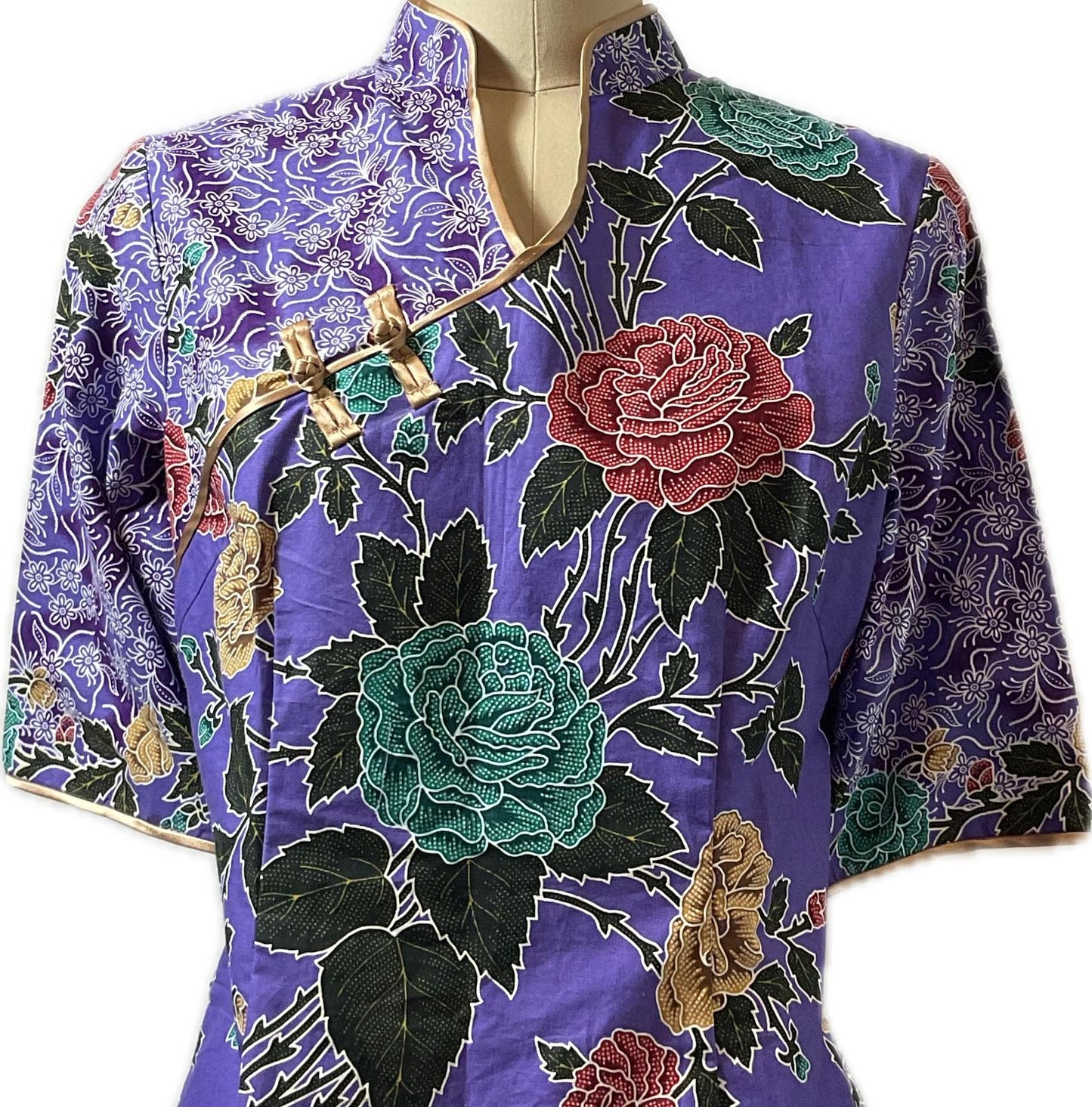 Ladies Batik Top LBT-L-PURPLE-H111003