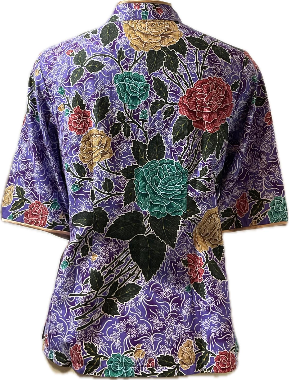 Ladies Batik Top LBT-L-PURPLE-H111003