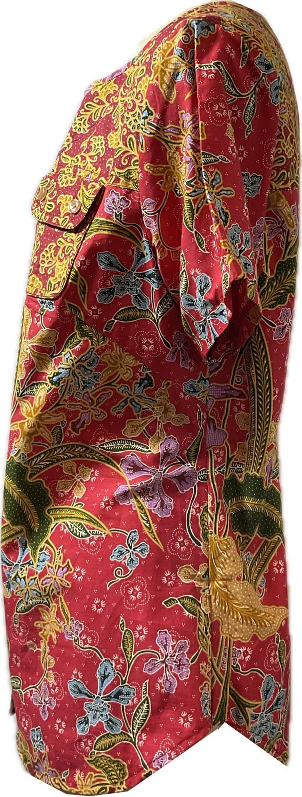 Ladies Batik Top LBT-FS-PINK-I10013