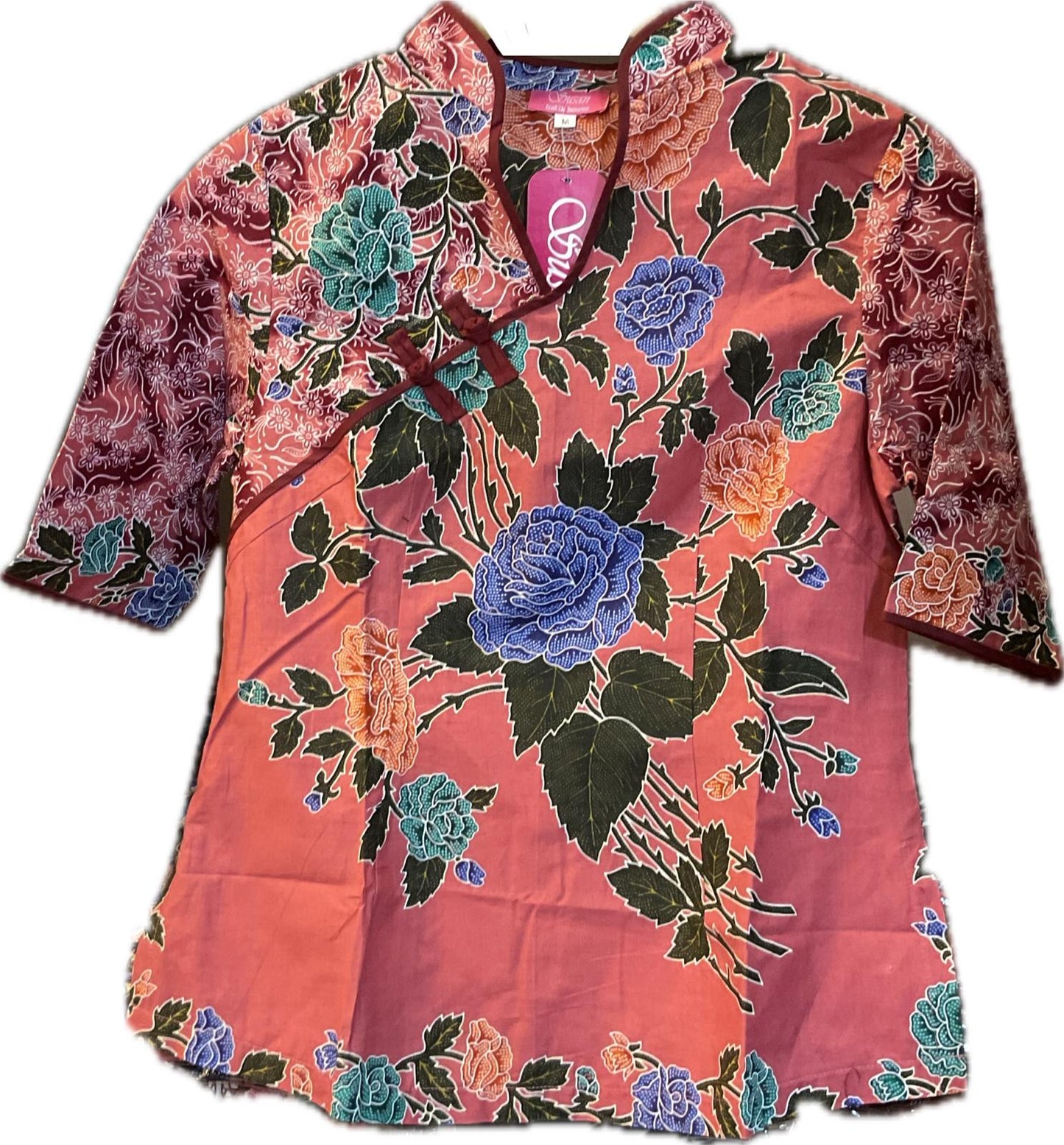 Ladies Batik Top LBT-M-PEACH-H11001