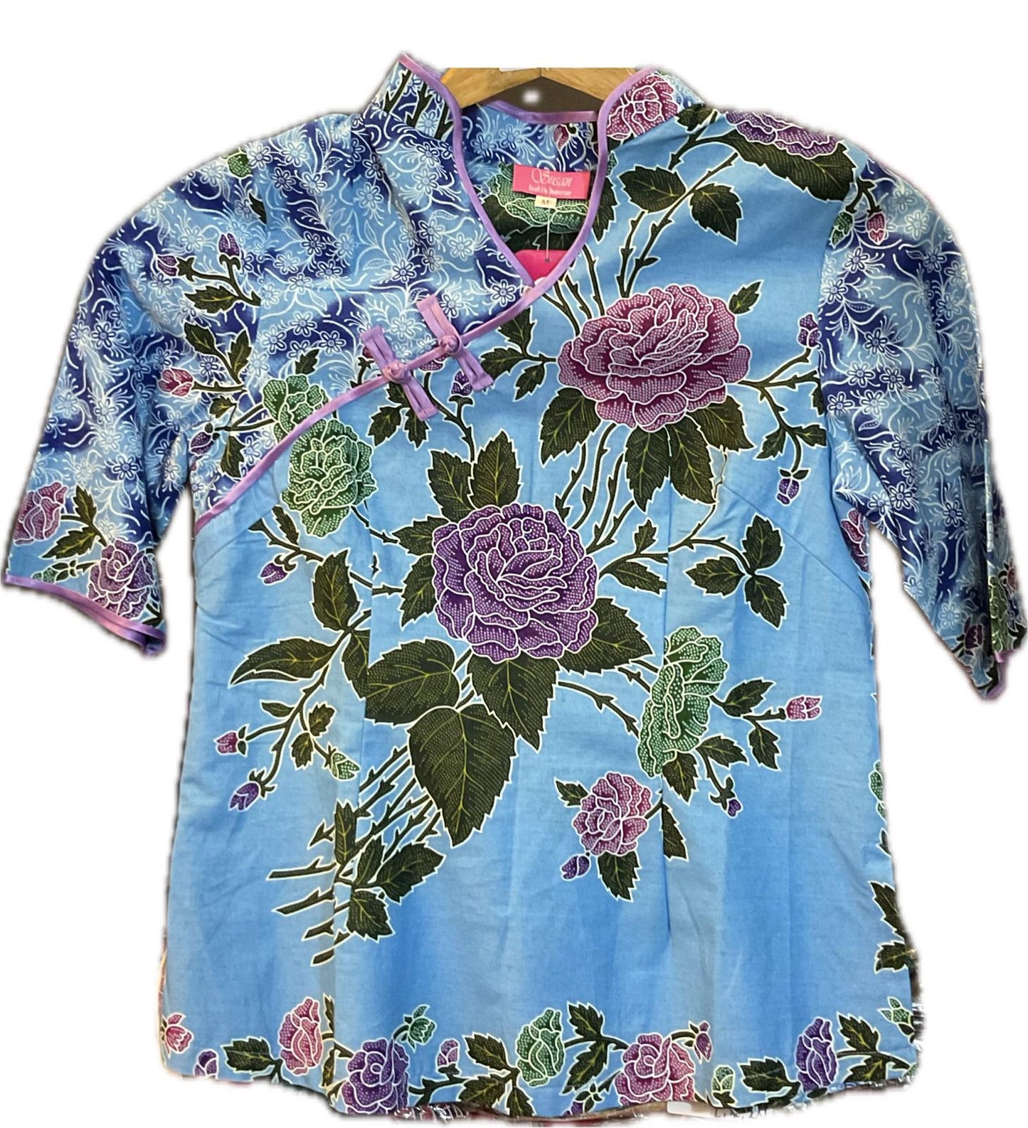 Ladies Batik Top LBT-M-BLUE-H11005