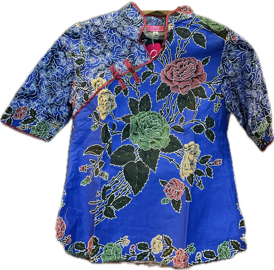 Ladies Batik Top LBT-M-BLUE-H11008