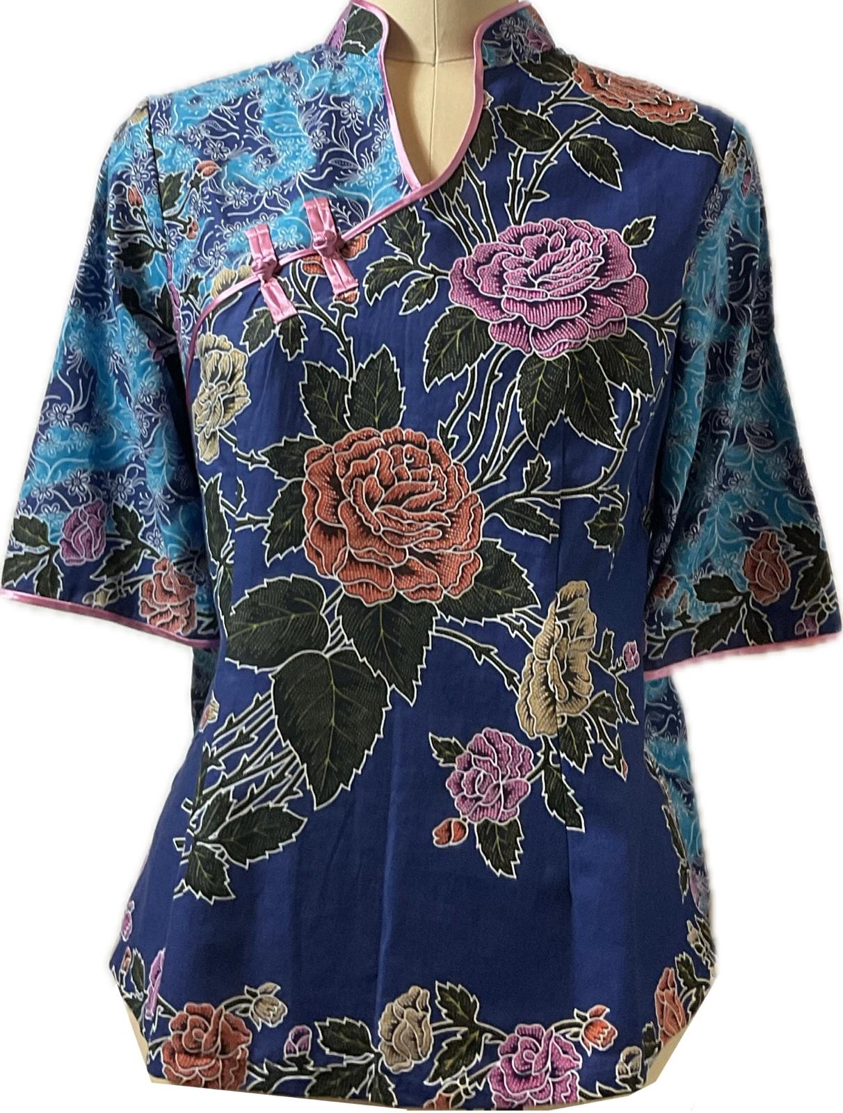 Ladies Batik Top LBT-L-BLUE-H111002