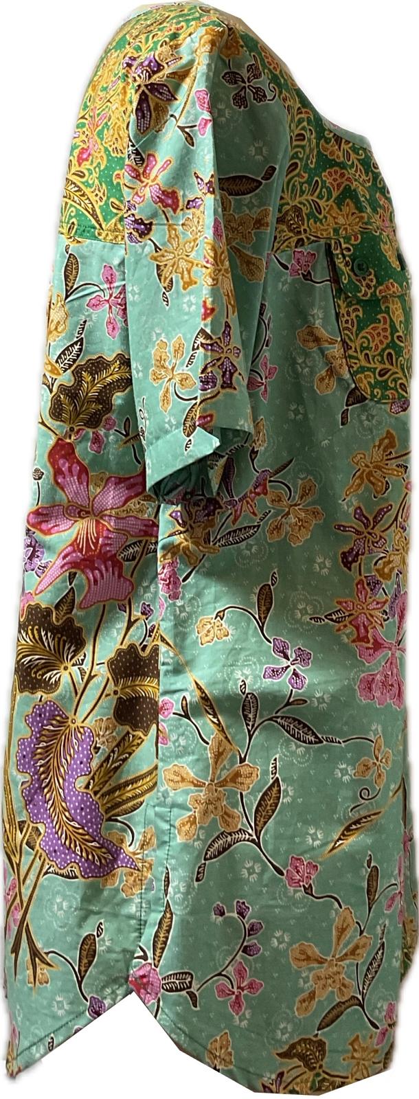 Ladies Batik Top LBT-FS-GREEN-I1009