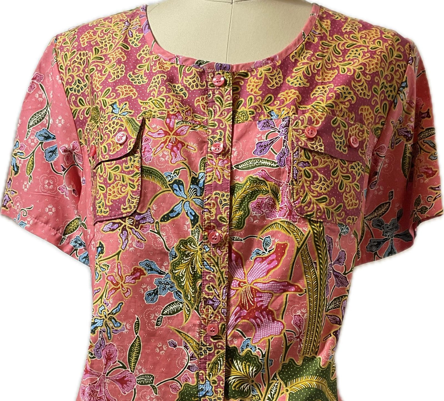 Ladies Batik Top LBT-FS-PINK-I1002