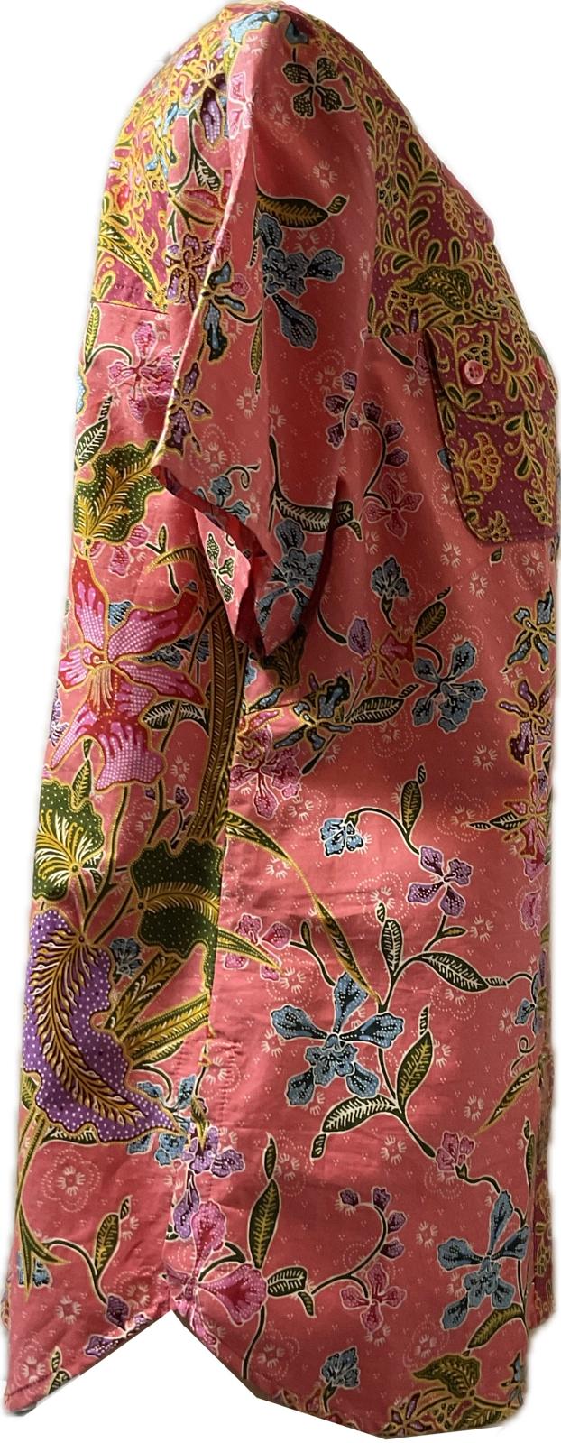 Ladies Batik Top LBT-FS-PINK-I1002