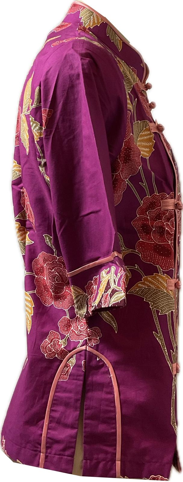 Ladies Batik Top LBT-M-PURPLE-J11001