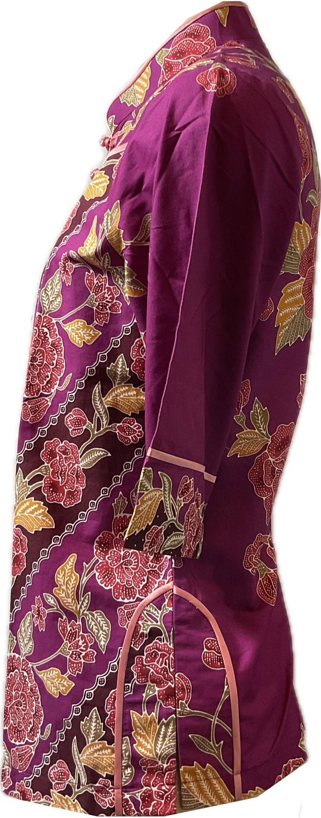 Ladies Batik Top LBT-M-PURPLE-J11001