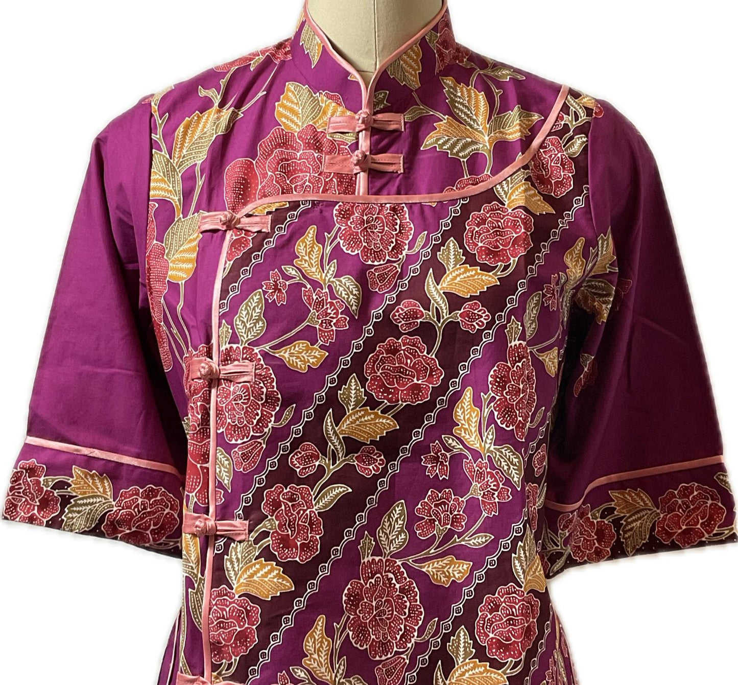 Ladies Batik Top LBT-M-PURPLE-J11001