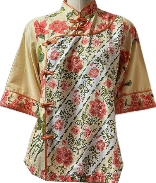 Ladies Batik Top LBT-M-PURPLE-J11002