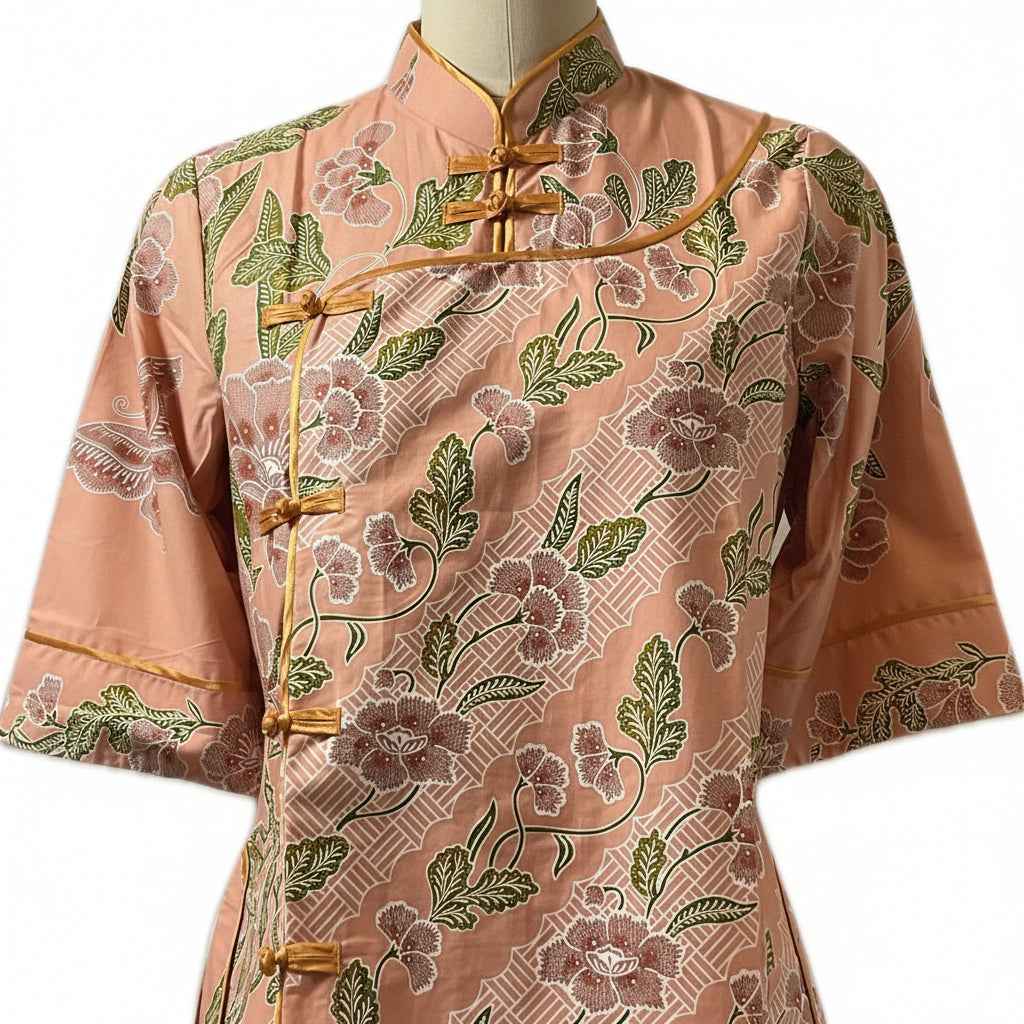 Ladies Batik Top LBT-M-PEACH-J11004