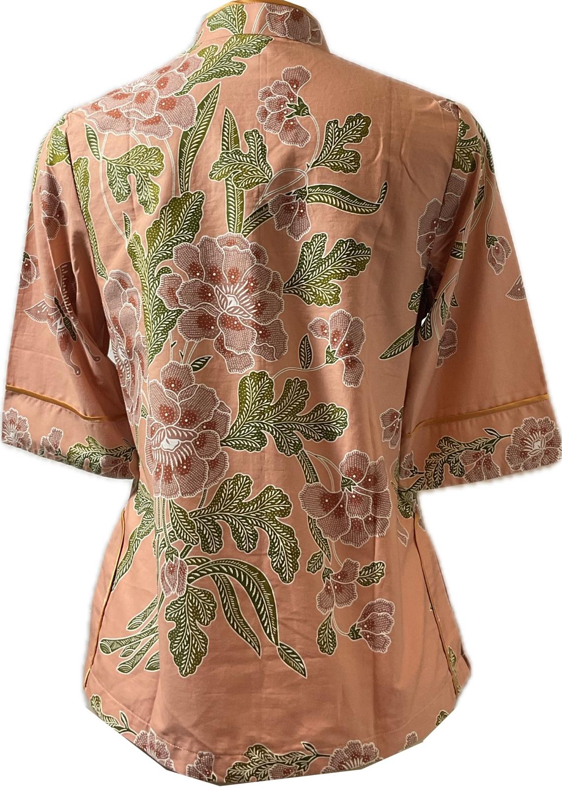 Ladies Batik Top LBT-M-PEACH-J11004