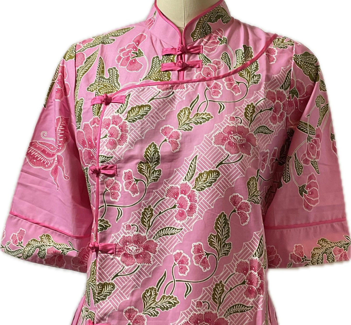 Ladies Batik Top LBT-M-PINK-J11006