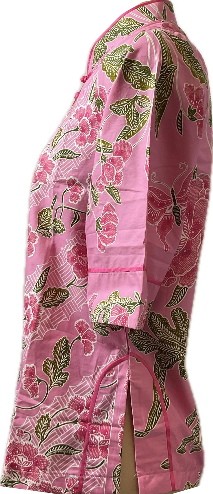 Ladies Batik Top LBT-M-PINK-J11006