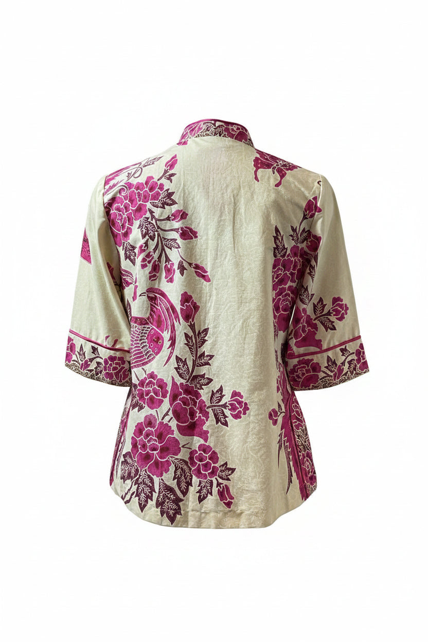 Ladies Batik Top LBT-M-PINK-J11007
