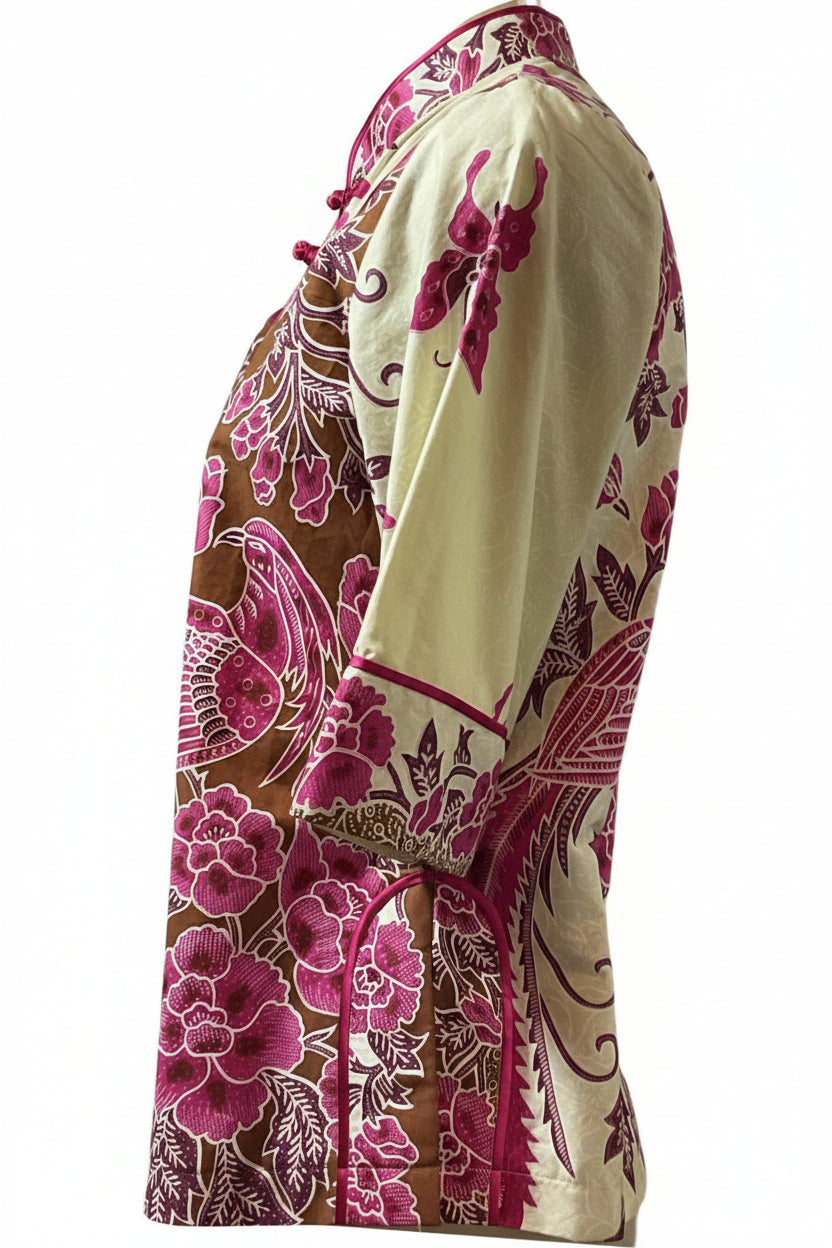 Ladies Batik Top LBT-M-PINK-J11007