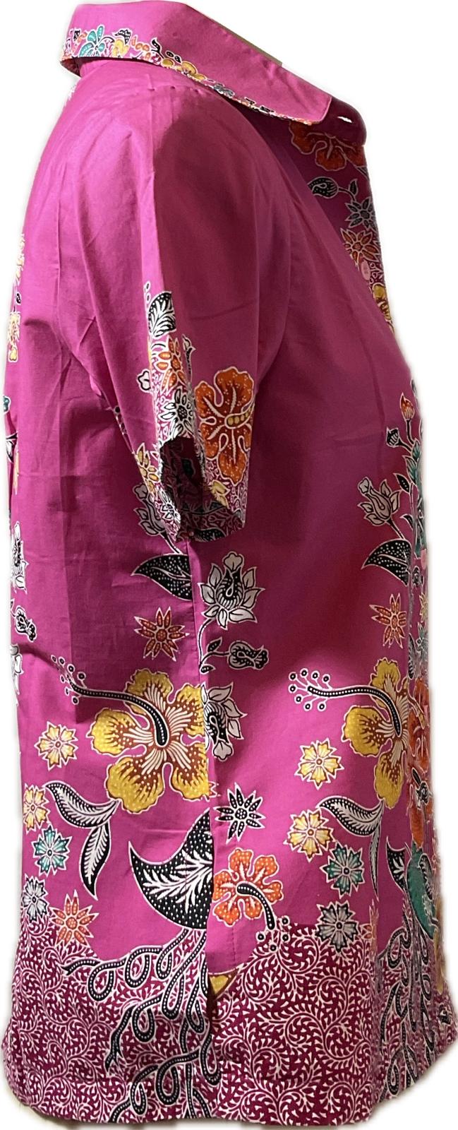 Ladies Batik Top LBT-M-PINK-K11002