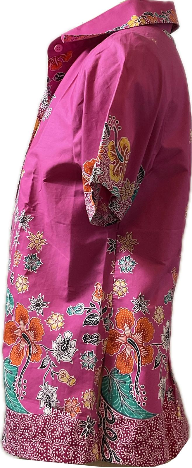 Ladies Batik Top LBT-M-PINK-K11002