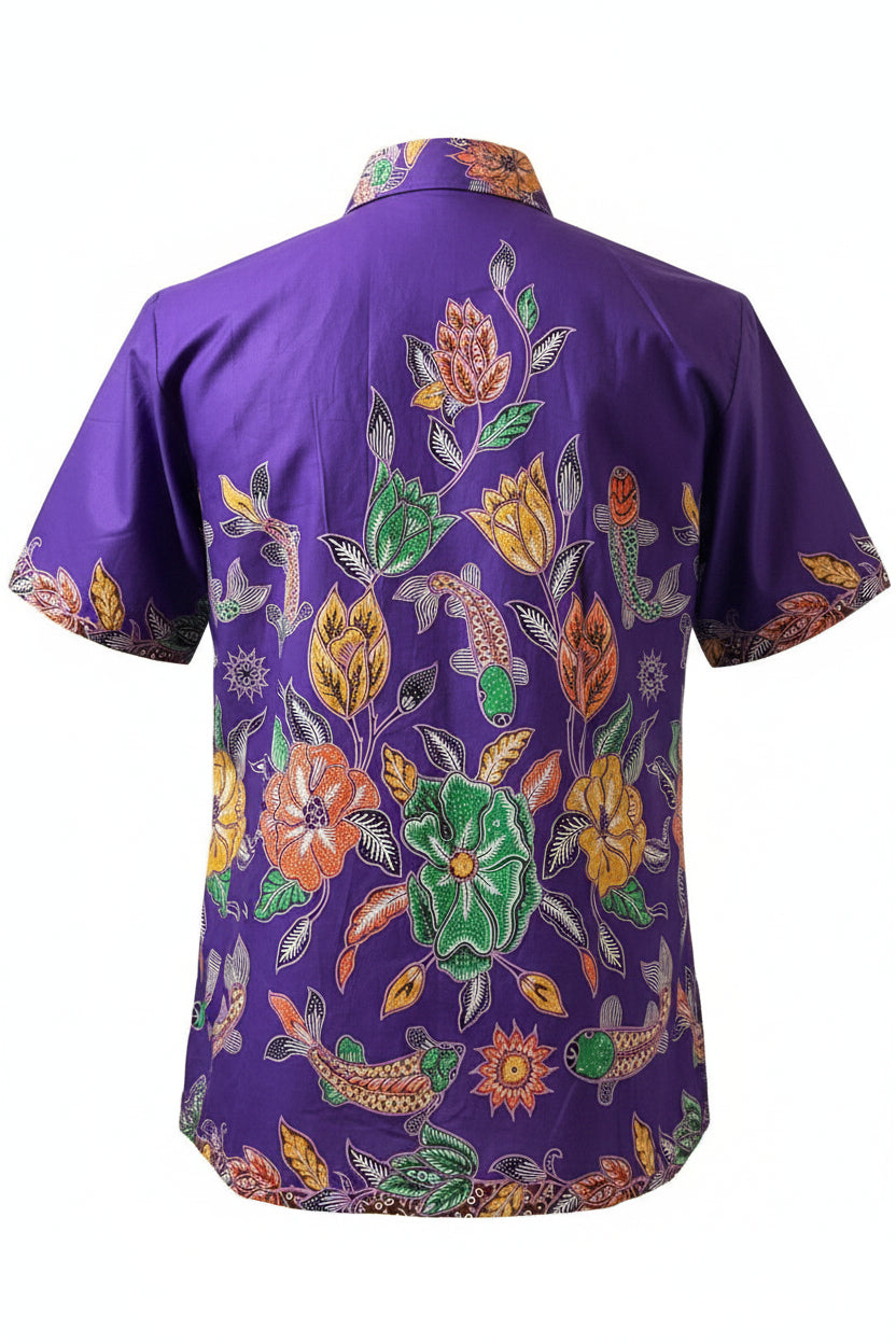 Ladies Batik Top LBT-XL-PURPLE-K1111001