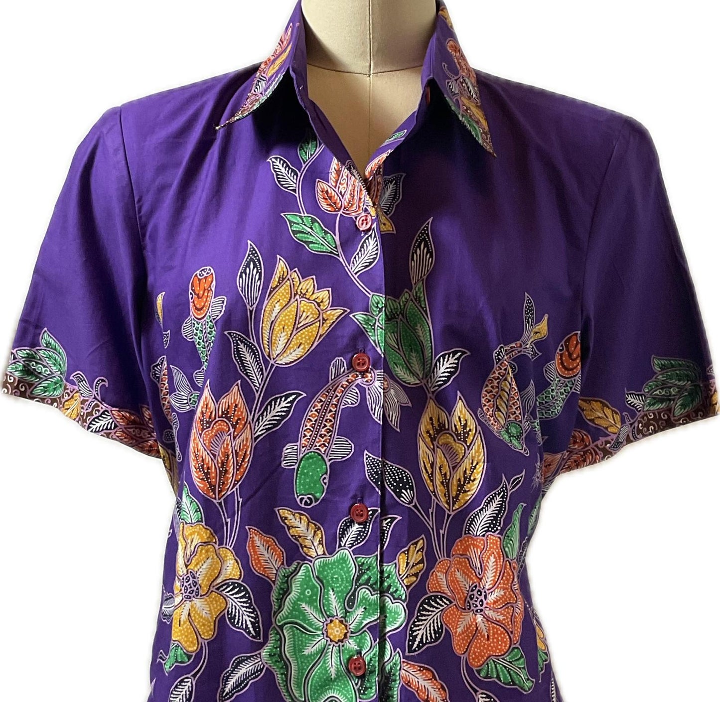 Ladies Batik Top LBT-XL-PURPLE-K1111001