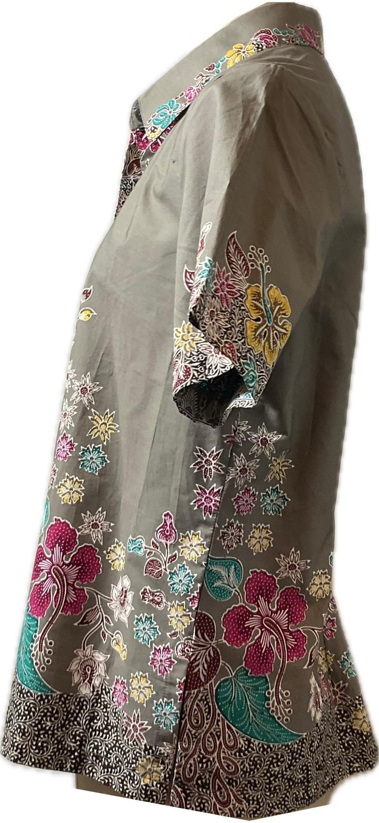Ladies Batik Top LBT-XL-GREY-K1111002